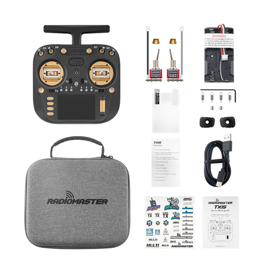 (PRE-ORDER) RadioMaster TX15 MAX ELRS M2 2.4GHz/900MHz 3.5-inch Touchscreen Display AG02 Gimbals Radio Controller
