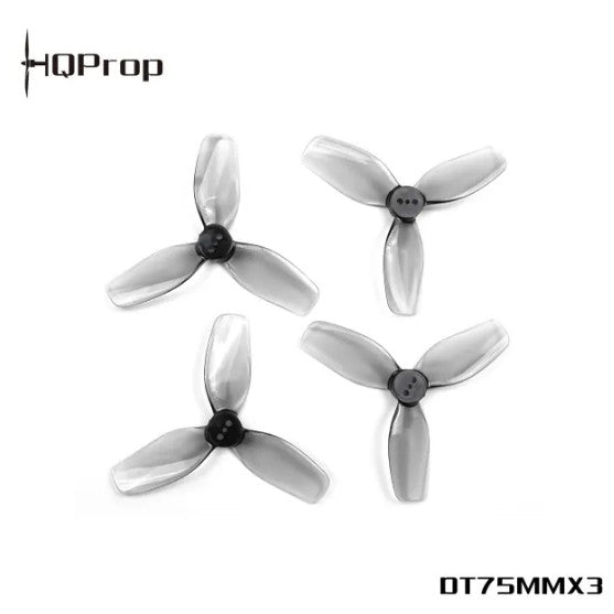 HQProp DT75MMX3 for Cinewhoop Grey (2CW+2CCW)-Poly Carbonate