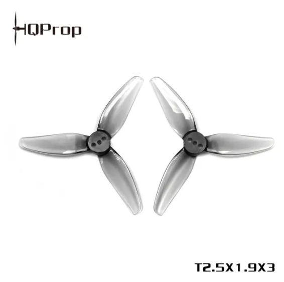 HQProp T2.5X1.9X3 Grey (2CW+2CCW)-Poly Carbonate
