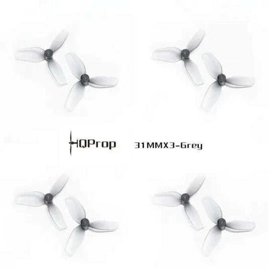 HQ Ultralight Whoop Prop 31MMX3(1.2X1.1X3) Grey(2CW+2CCW)-PC-0.8MM Shaft