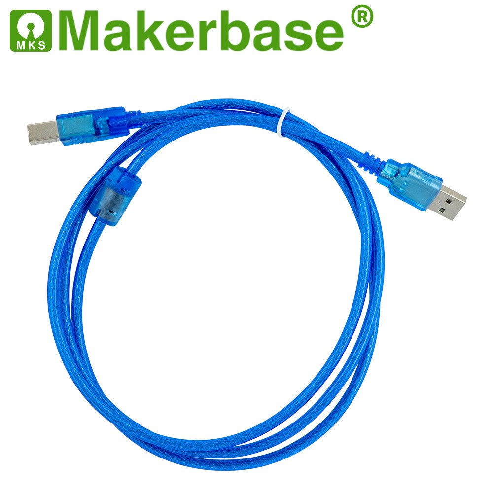 Makerbase 3D printer data cable, 1.5m USB cable with ferrite core