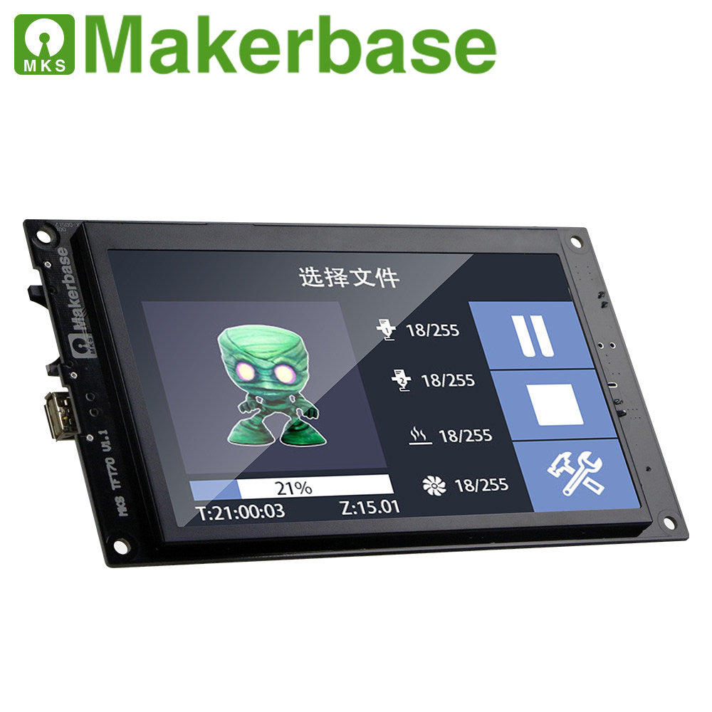 Makerbase MKS TFT70 3D printer with full-color 7-inch TFT touchscreen