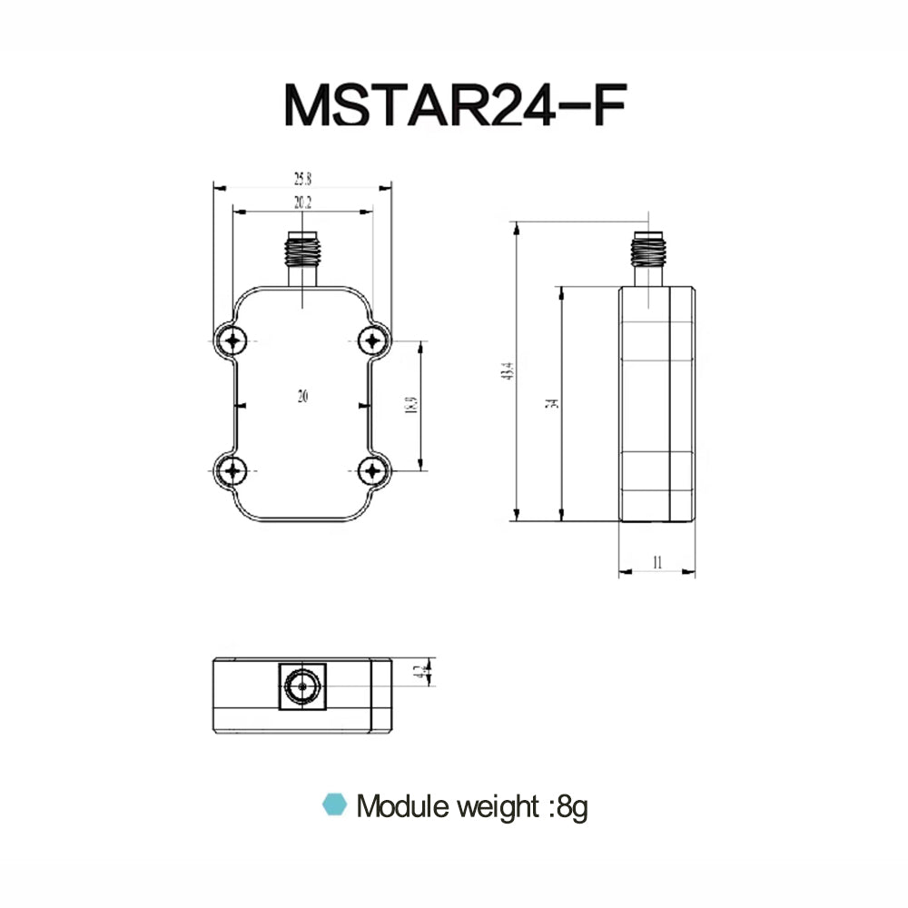 MicoAir MSTAR24-BASE 2.4G multi data transmission