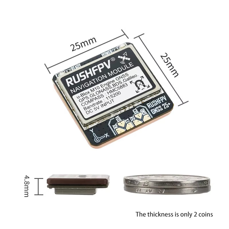 RUSHFPV GNSS Pro Mini Micro M10 GPS Module