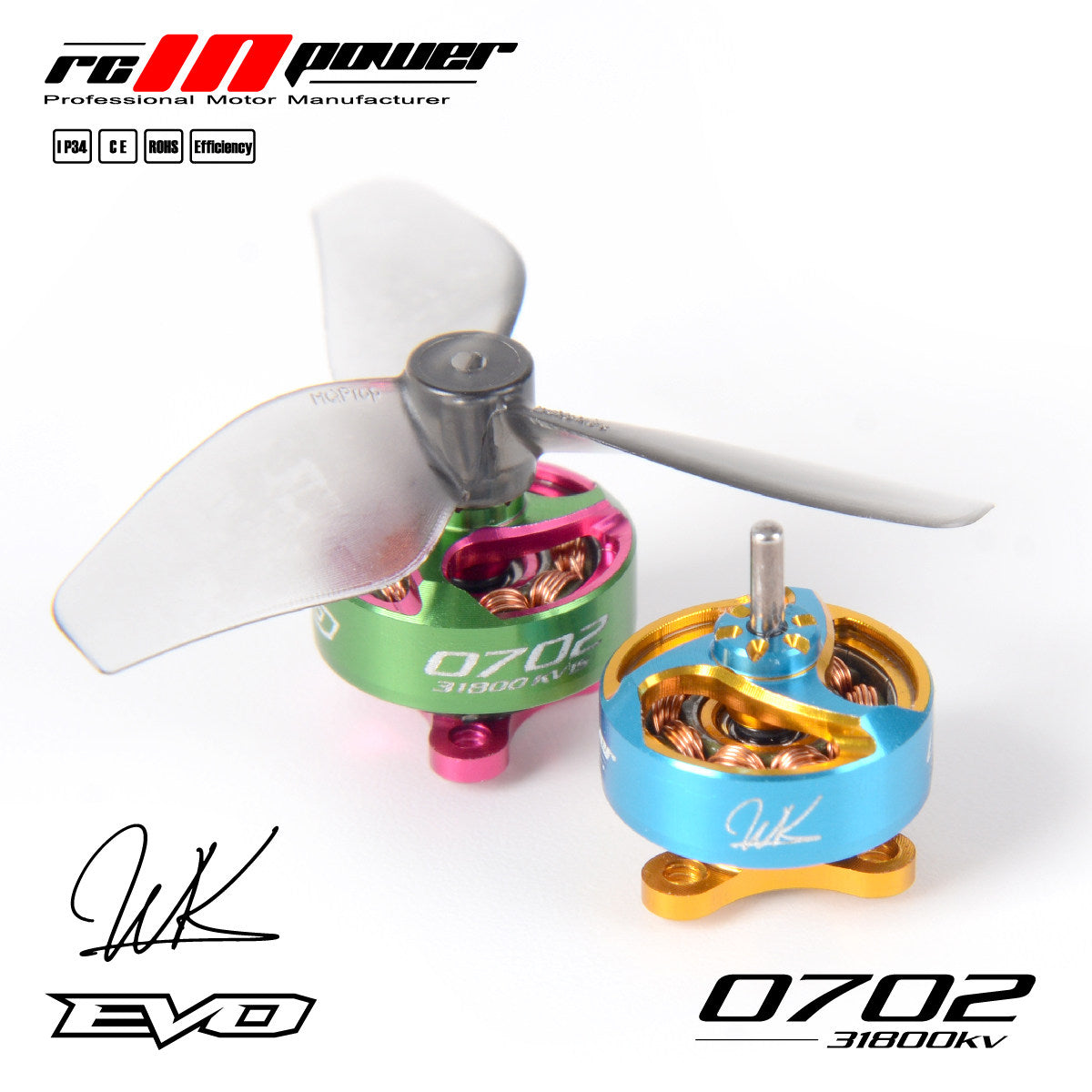 RCinPower Evo 0702 - 31800KV 1S FPV Micro Brushless Motor – FPVSTORERC