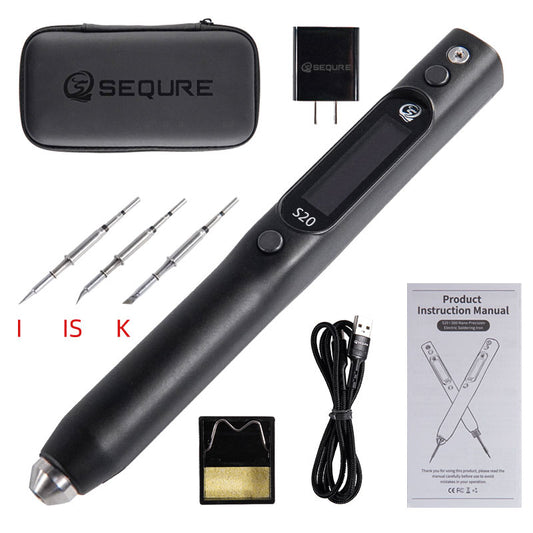 SEQURE S20 Precision Electronic/Phone Repair Nano Soldering Iron Compatible With JBC115 Solder Tips Support PD/QC Power