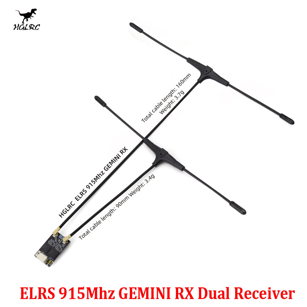 HGLRC ELRS GEMINI RX Doppelempfänger 2,4G/915Mhz