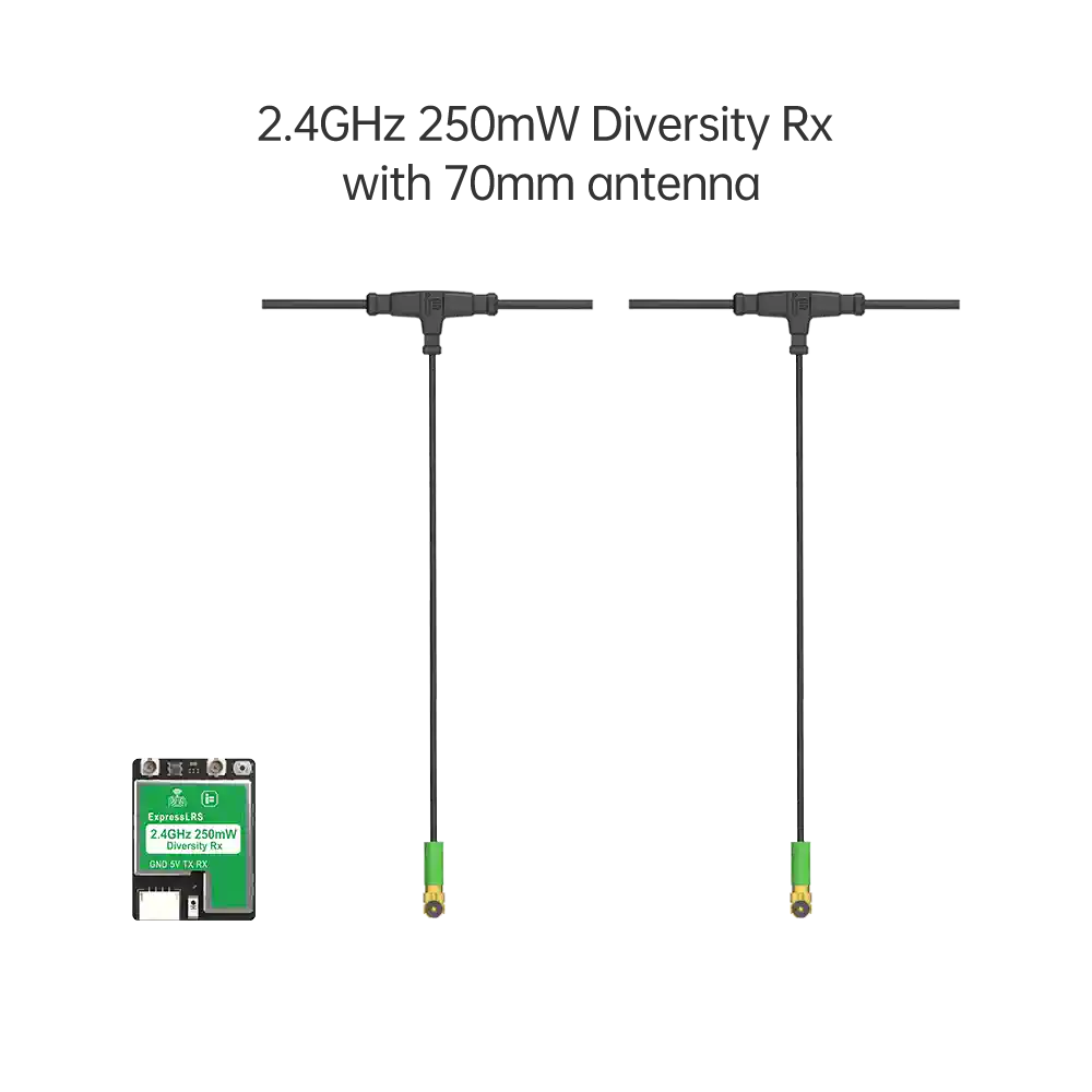 iFlight ELRS 2.4GHz/915MHz RX True Diversity Dual Antenna Receiver