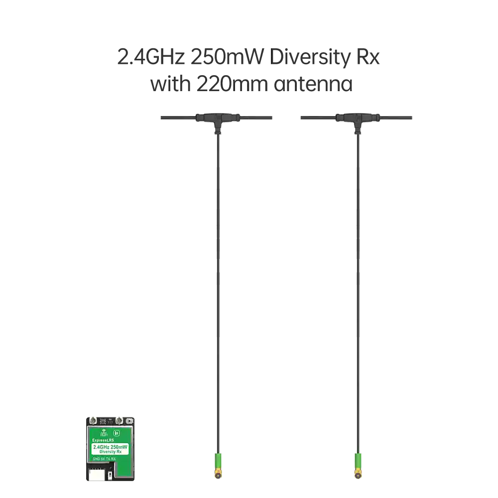 iFlight ELRS 2.4GHz/915MHz RX True Diversity Dual Antenna Receiver