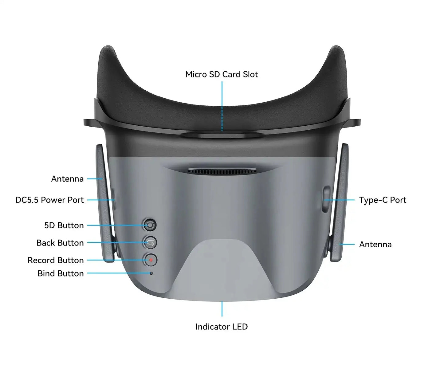 BETAFPV VR04 Analog FPV Goggles New Version - 4.3 Inch 800*480 Resolution