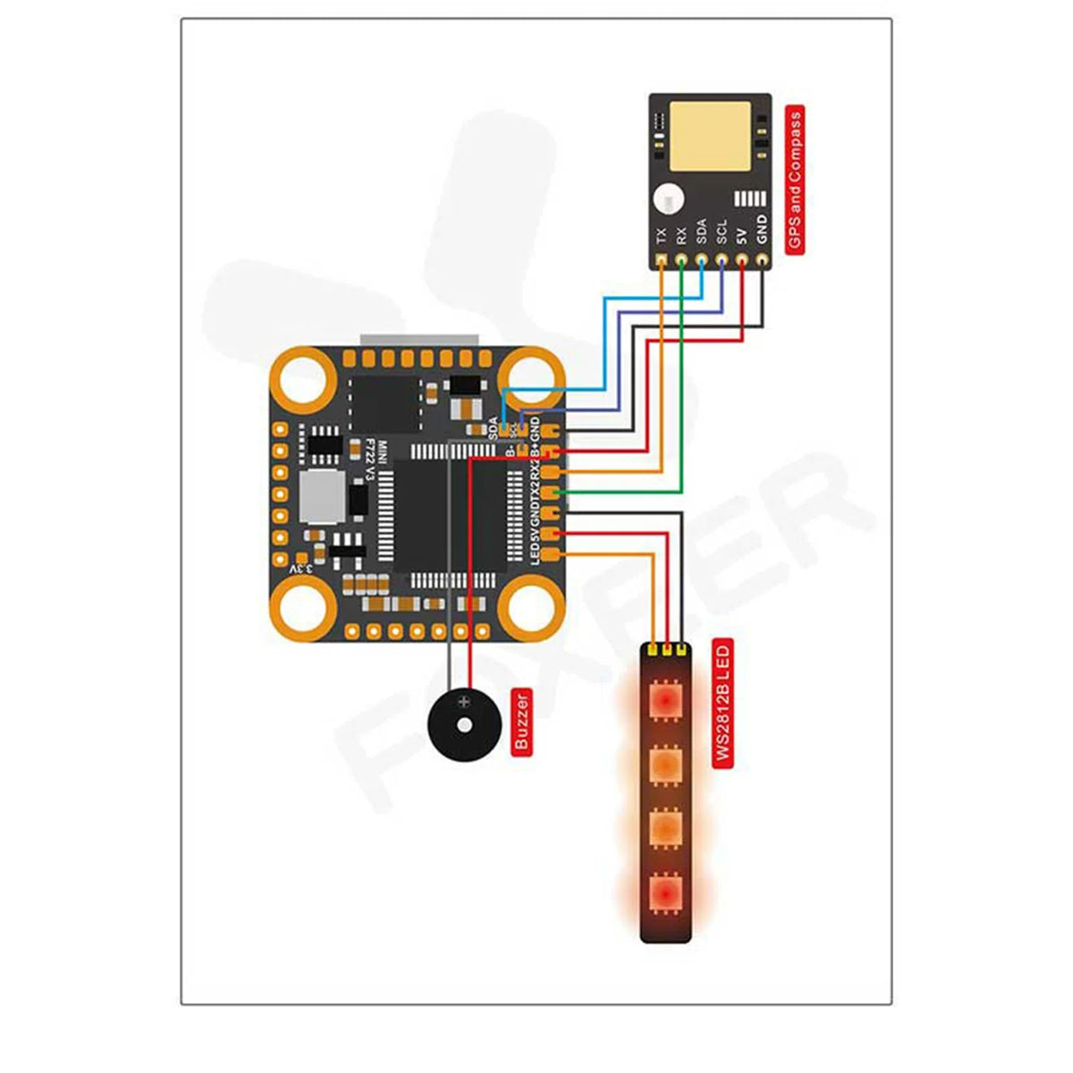 FOXEER F722 V4 Mini+Reaper F4 mini 60A Stack (MPU42688)