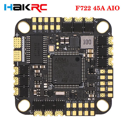 HAKRC F722 45A AIO Flight Controller ICM-42688P BLHeli_32 128K ESC