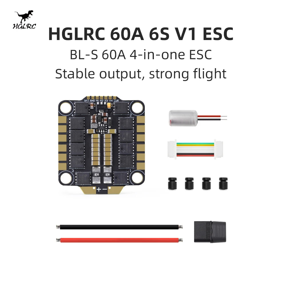 HGLRC 60A 6S V1 4-in-1 ESC BLHELI_S