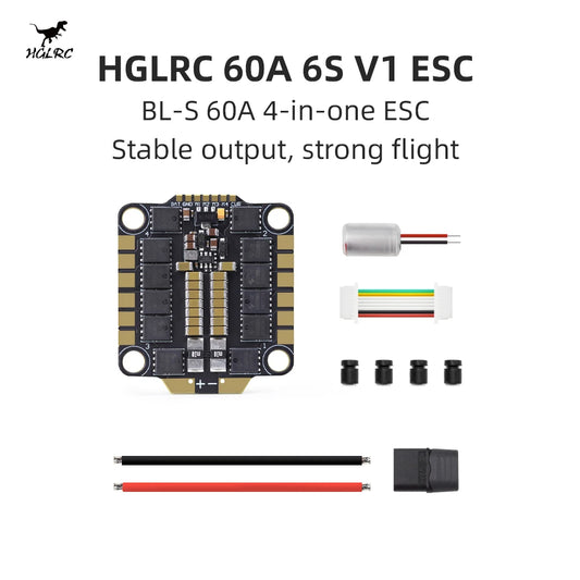 HGLRC 60A 6S V1 4-in-1 ESC BLHELI_S