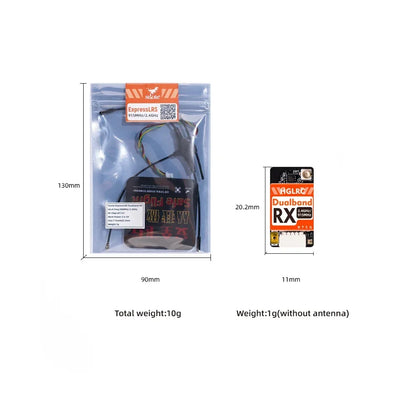 HGLRC ELRS 2.4G Diversity Receiver Dual Antenna