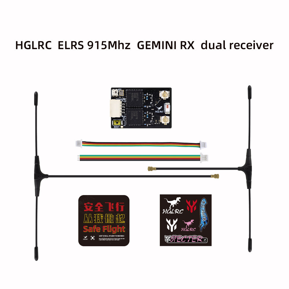 HGLRC ELRS GEMINI RX Doppelempfänger 2,4G/915Mhz