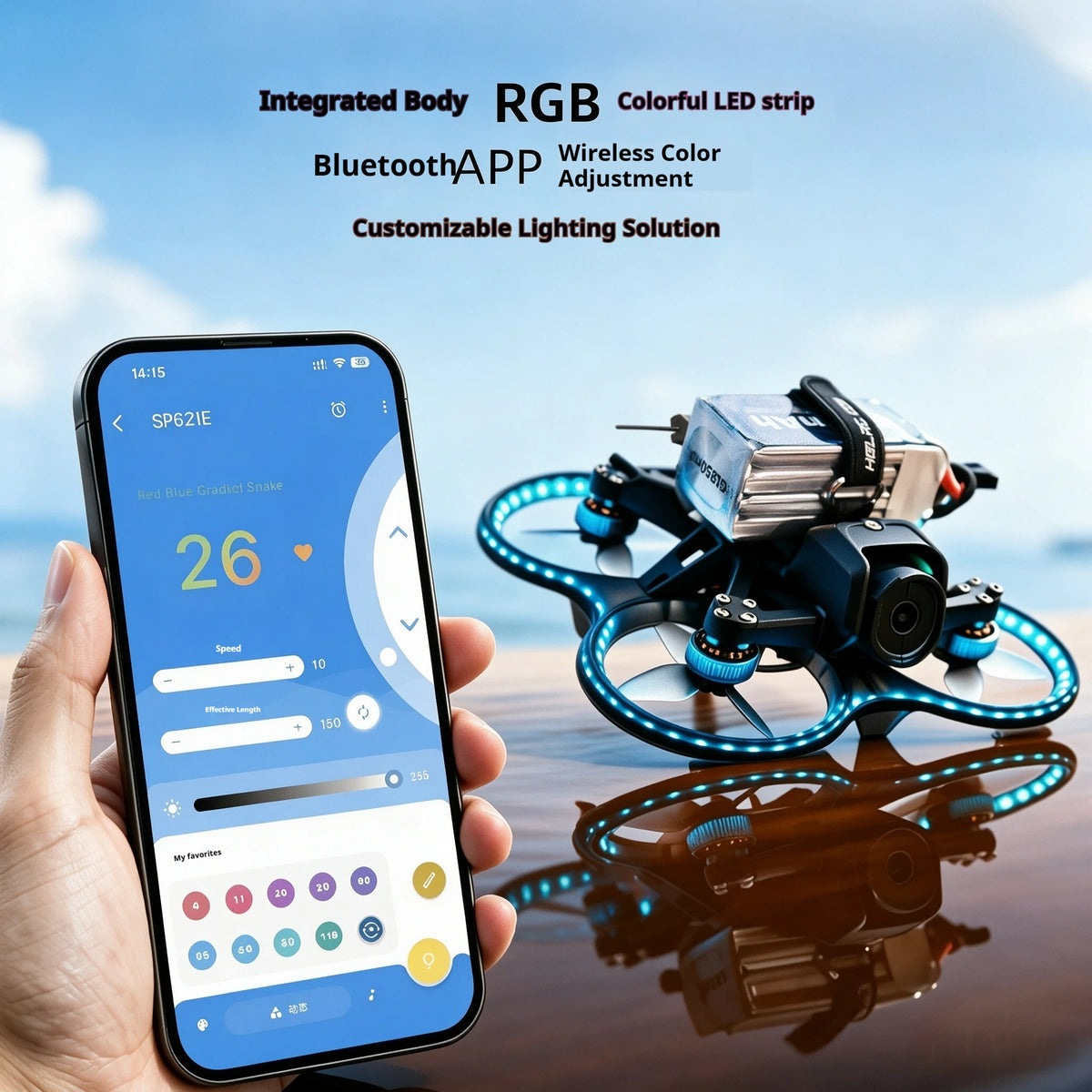 HGLRC Talon Lite 2 Inch Cinewhoop Hd Camera Rgb Led Indoor Flying Fpv Racing Drone