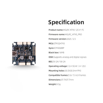 HGLRC H743 12S V1 Flight Controller