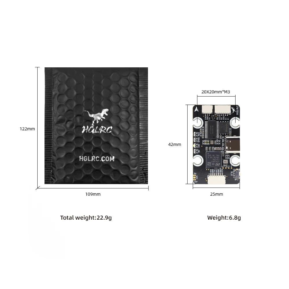 HGLRC H743 8S MINI V1 FPV 60A 4IN1 6S ESC FC MINI Flight