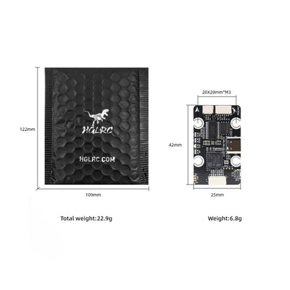 HGLRC H743 8S MINI V1 FPV 60A 4IN1 6S ESC FC MINI Flight