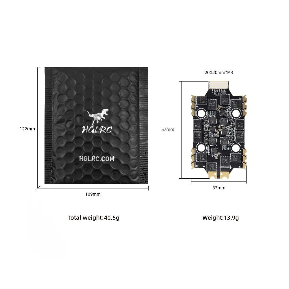 HGLRC H743 8S MINI V1 FPV 60A 4IN1 6S ESC FC MINI Flight