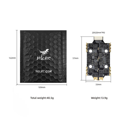 HGLRC H743 8S MINI V1 FPV 60A 4IN1 6S ESC FC MINI Flight
