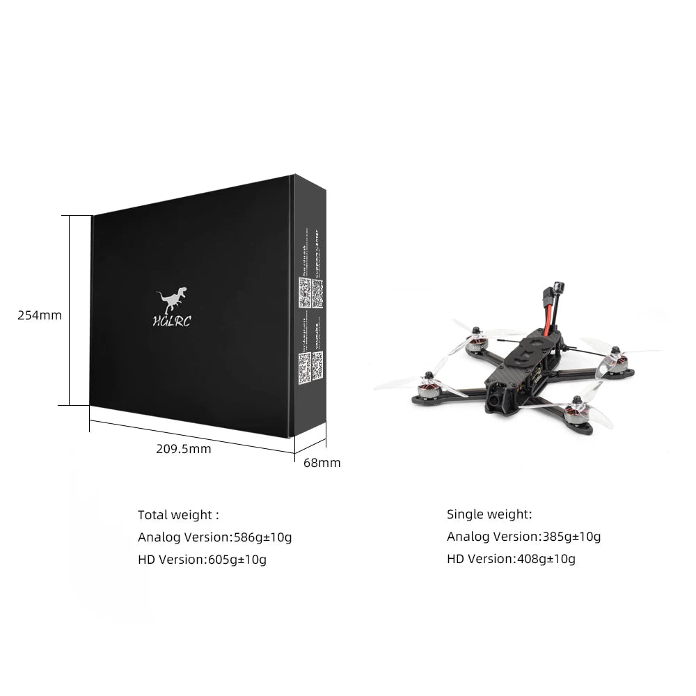 HGLRC MY5 freestyle 2306.5 motor 1.6w VTX FPV Drone