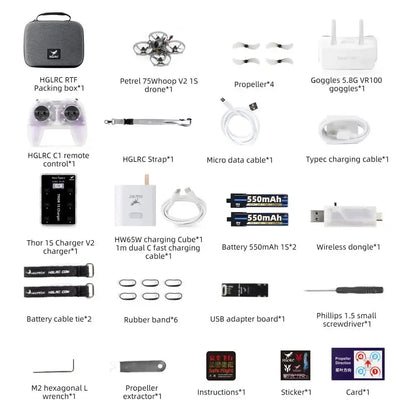 HGLRC Petrel 75Whoop FPV Whoop Drone Quadcopter Entry-level RTF Set