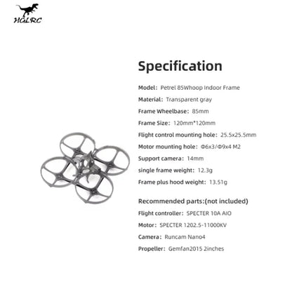 HGLRC Petrel 85Whoop Ultra-light Indoor Frame