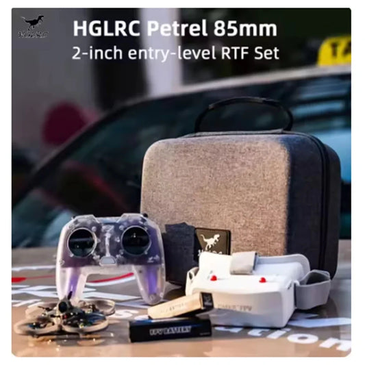 HGLRC Petrel 85mm 2inch RTF Set Petrel 85Whoop Drone with C1 Remote Controller 5.8G FPV Goggles