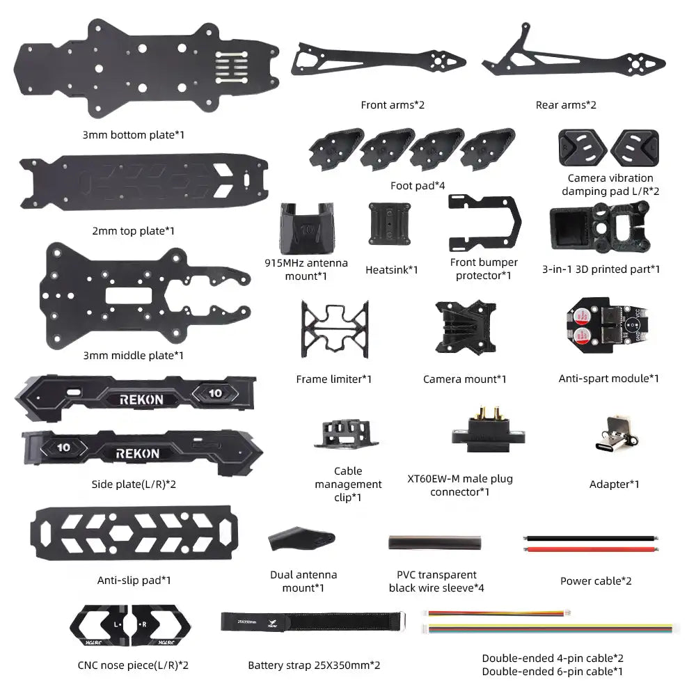 HGLRC Rekon10 PRO V2 Frame Kit 10 Inch Carbon Fiber Long Range FPV Drone Frame