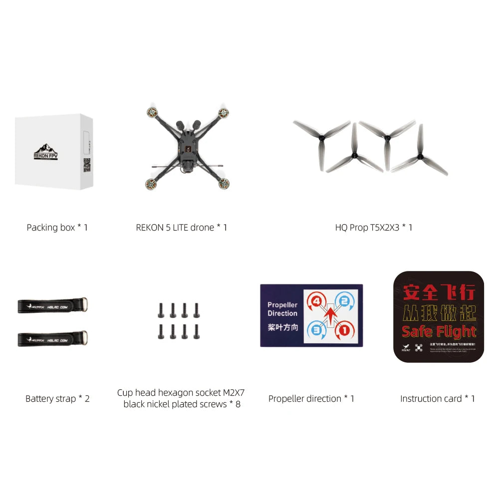 HGLRC Rekon 5 Lite 5 inch DJI O4 AIR Unti Pro 4-6S FPV Long Range Drone