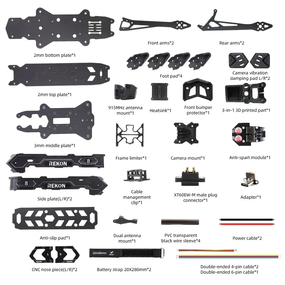 HGLRC Rekon8 PRO 8-inch Long-range Frame