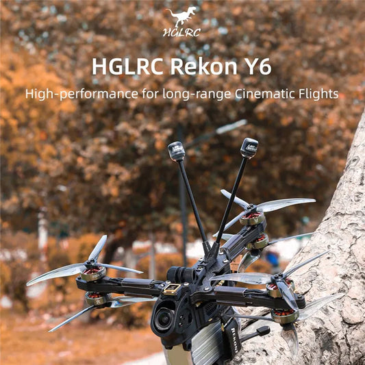 HGLRC Rekon Y6 5inch Long Range Quadcopter FPV Drone - Analog / Moonlight Kit / O4 Pro Version