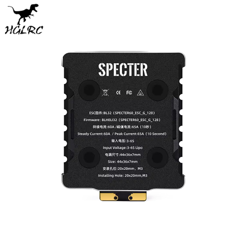 HGLRC SPECTER 60A BL32 4in1 3-6S 20x20mm Mini ESC