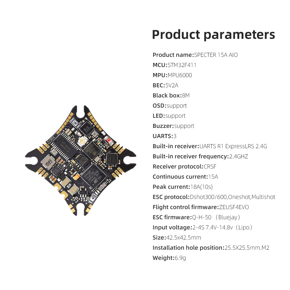 HGLRC SPECTER F411 15A AIO FC