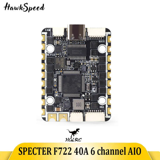 HGLRC SPECTER F722 40A 6 Channel AIO Flight Controller 2-6S