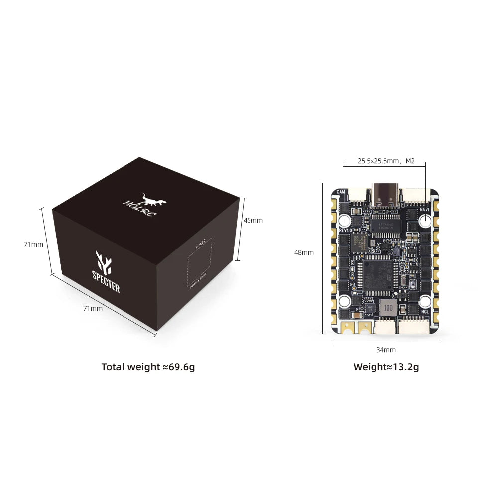 HGLRC SPECTER F722 40A 6 Channel AIO Flight Controller 2-6S