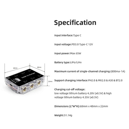 HGLRC Thor 1S Charger V2 6-Wege-Parallel-Ladeplatine