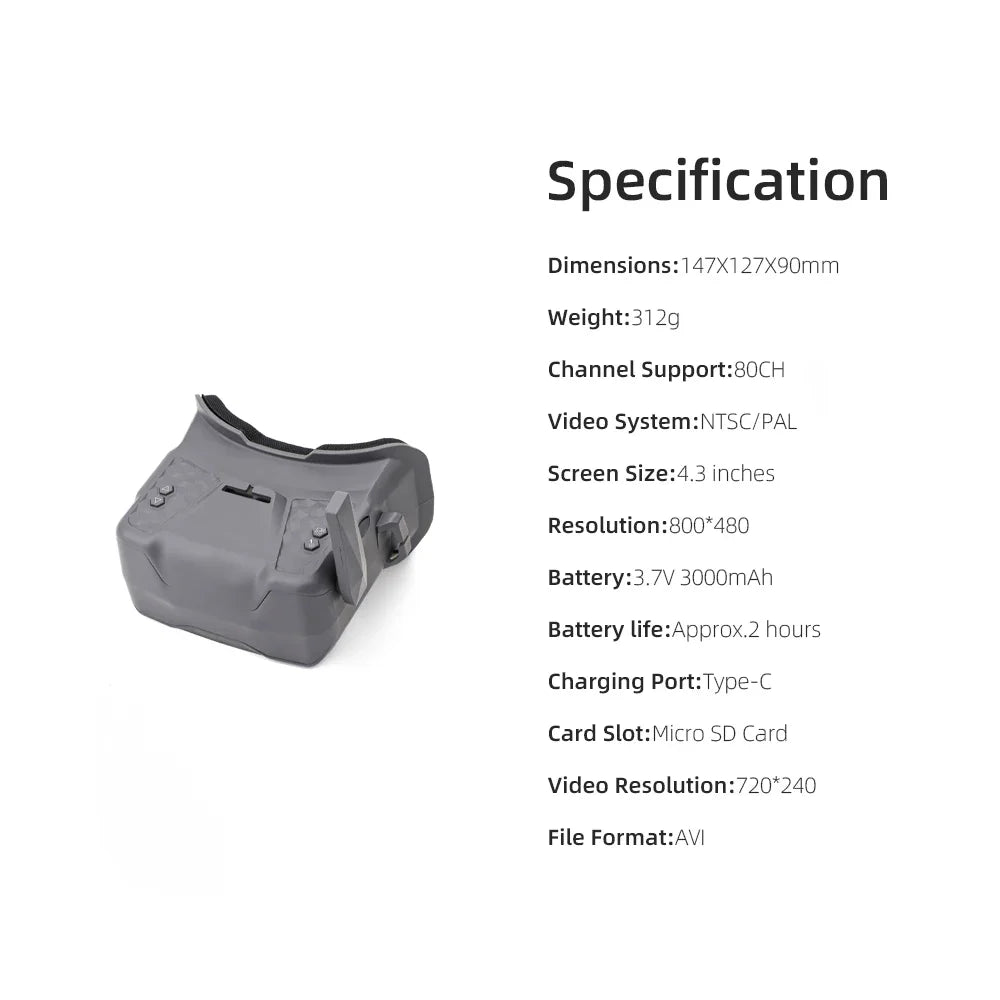 HGLRC VR001 5.8G FPV Goggles