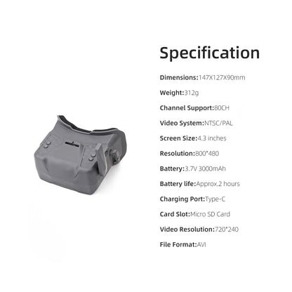 HGLRC VR001 5.8G FPV Goggles