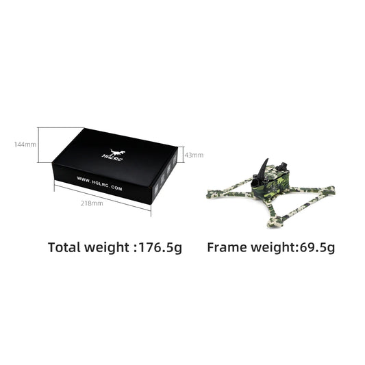 HGLRC Wind 5 Lite V2 5-inch camouflage FPV racing frame kit