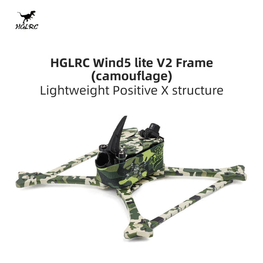 HGLRC Wind 5 Lite V2 5-inch camouflage FPV racing frame kit