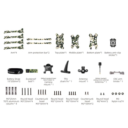 HGLRC Wind 5 Lite V2 5-inch camouflage FPV racing frame kit