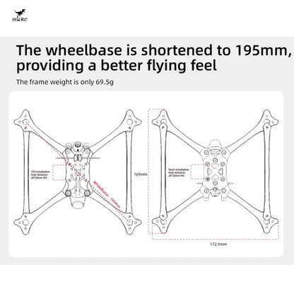 HGLRC Wind 5 Lite V2 5inch Frame Kit