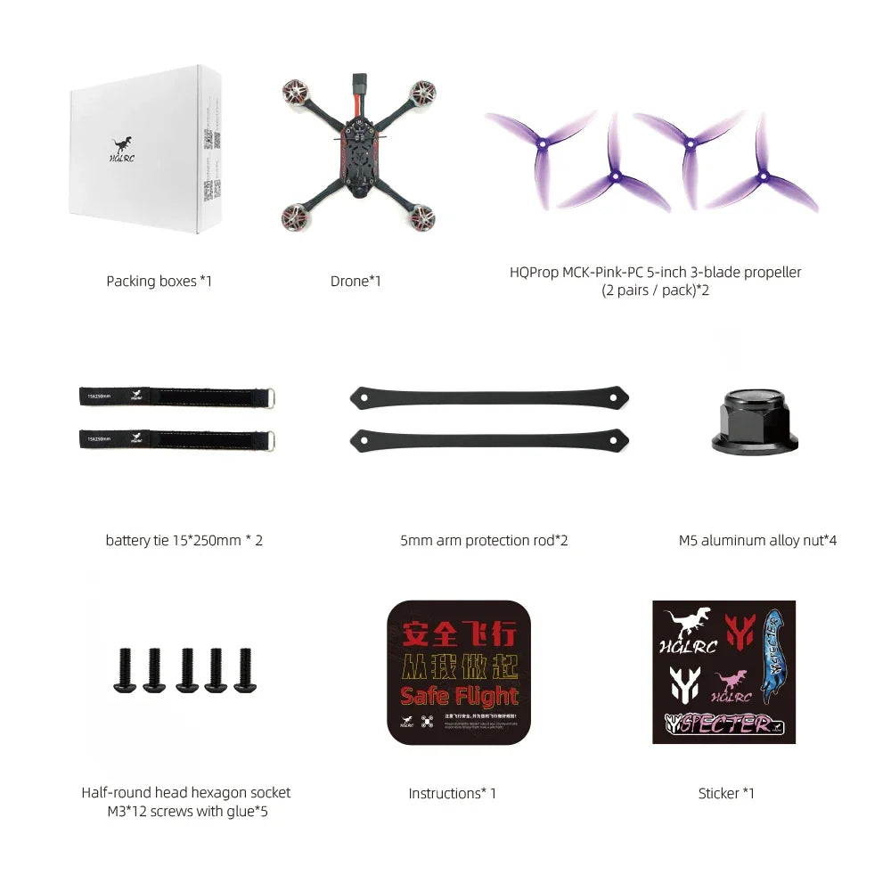 HGLRC Wind5 Lite V2 5inch Racing Quadcopter FPV Drone