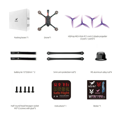 HGLRC Wind5 Lite V2 5inch Racing Quadcopter FPV Drone