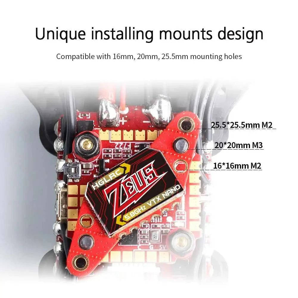 HGLRC Zeus nano VTX 350mW FPV 5.8G 2.4g 40CH