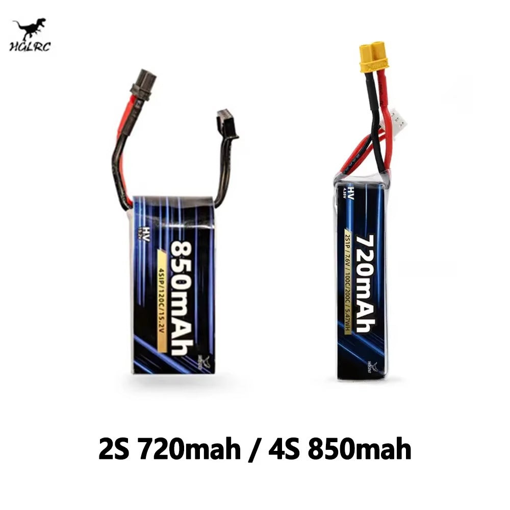HGLRC 2S 720mAh - 4S 850mAh Power Lithium-ion Battery, High Discharge Rate LIHV-LIPO Battery for RC FPV Racing Drone_3