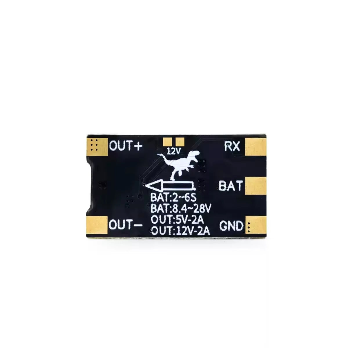HGLRC 5-12V BEC Step-down Module 5V-12V Output - 8.4V-28V Input Supports Welding or Wiring Terminal Connection for RC FPV Drone